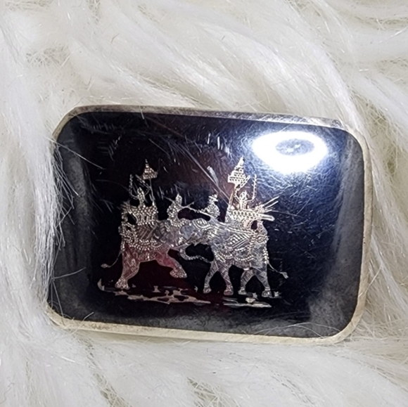 Vintage Siam‎ Niello sterling belt Buckle main image 5
